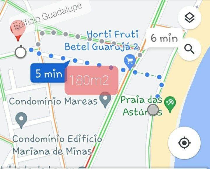 Apto A Menos De 5 Minutos Da Praia Das Asturias! Guarujá Esterno foto